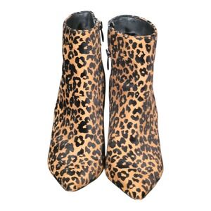 Steve‎ Madden Jenn Pointed Toe Annimal Print Ankle Boots Size 8 Fall Fashion